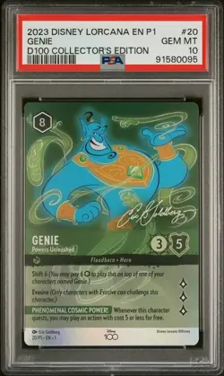 2023 DISNEY LORCANA EN P1-PROMO #20 GENIE - POWERS UNLEASHED PSA 10 - Image 1