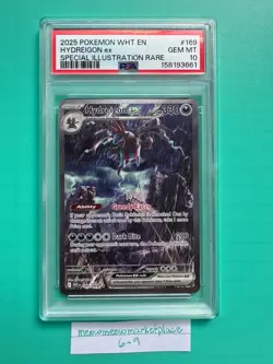 2025 Pokemon HYDREIGON EX 169/086 White Flare SIR PSA 10 Gem Mint - Image 1