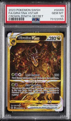 2023 POKEMON SWORD & SHIELD CROWN ZENITH SECRET FULL ART/GIRATINA VSTAR PSA 10 - Image 1