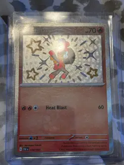 The Pokemon Company Charcadet Basic Rare Holo Paldean Fates 114/091 HP 70 Eng - Image 1