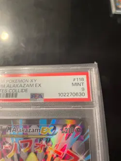2016 POKEMON XY FATES COLLIDE #118 FULL ART/M ALAKAZAM EX PSA 9 - Image 4