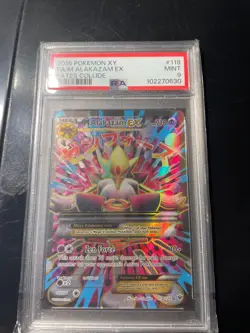2016 POKEMON XY FATES COLLIDE #118 FULL ART/M ALAKAZAM EX PSA 9 - Image 5