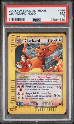 2003 POKEMON SKYRIDGE #146 CHARIZARD-HOLO PSA 7 - Image 1