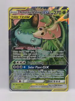 Venusaur & Snivy GX 1/236 Tag Team Pokemon TCG NM - Image 1