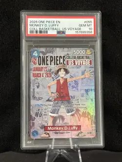 Monkey D. Luffy (055) (College Basketball US Voyage) One Piece Promotion PSA 10 - Image 1