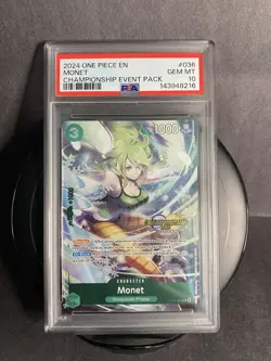 One Piece Monet UC Championship Event Pack OP05-036 Pop. 64 Promo English PSA 10 - Image 1