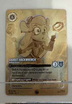 Disney Lorcana Azurite Sea Gadget Hackwrench Brilliant Bosun Enchanted 217/204 - Image 1