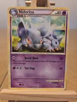 Pokemon Cards Nidorina 45/102 HGSS Triumphant Uncommon LP - Image 1