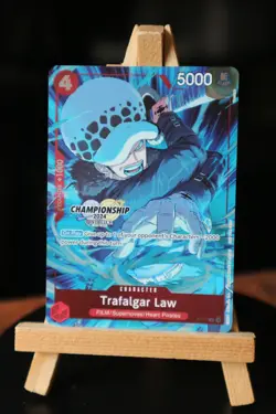 ONE PIECE ENGLISH CARD CHAMPIONSHIP HOLO GAME CARTE Trafalgar Law P-017 EN NM - Image 1