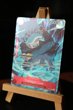 ONE PIECE ENGLISH CARD CHAMPIONSHIP HOLO GAME CARTE Trafalgar Law P-017 EN NM - Image 2