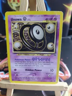 Pokemon Unown O Neo Discovery TCG Card 69/75 Regular. MP - Image 1