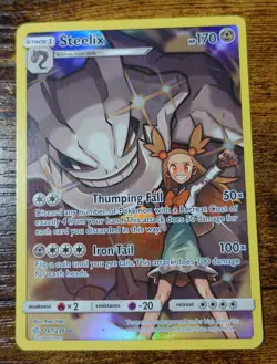 Steelix 247/236 Full Art Cosmic Eclipse Holo Secret Rare Pokemon Card LP - Image 1