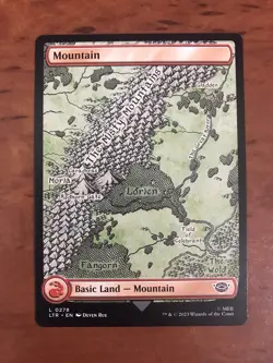 Mountain 278 Full Art Extended MTG Magic Card NM Near Mint Lord of the Rings LTR - Image 1