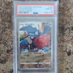 Pokemon Druddigon 209/184 VMAX Climax Holo Japanese PSA 10 - Image 1