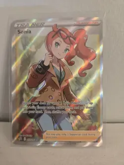 2020 Pokemon Rebel Clash Sonia Full Art Holo Trainer 192/192 - Image 1