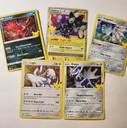 Nintendo Pokemon TCG Celebrations 2021 Yveltal Luxray Solgaleo Lugia Lot (5) - Image 1
