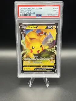 Pokemon - Pikachu V 043/185 - Vivid Voltage - PSA 9 Mint - Image 1