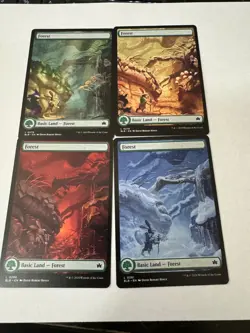 Forest Full Art Four Season Land Set- Bloomburrow (4 Card Land Set) - MTG Magic - Image 1