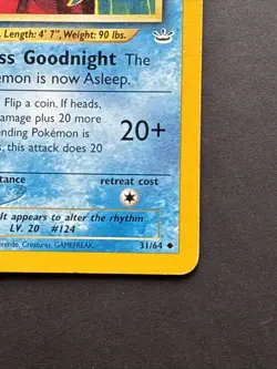 Pokemon TCG Jynx Neo Revelation 31/64 Uncommon LP - Image 4