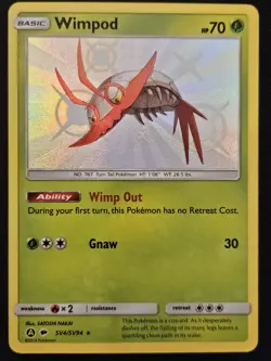 Wimpod SV4/SV94 Hidden Fates Shiny Vault Holo Rare Pokemon Trading CG 2019 NM - Image 1