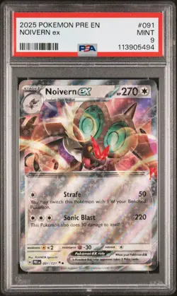 2025 POKEMON PRE EN-PRISMATIC EVOLUTIONS #091 NOIVERN EX PSA 9 - Image 1