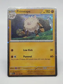 Primeape 107/193 Cosmos Holo Scarlet & Violet Paldea Evolved Pokemon TCG NM - Image 1