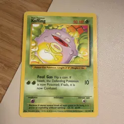 Koffing 51/102 Common Base Set Unlimited Pokemon LP - Image 1