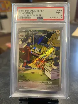 CHARJABUG #169 ILLUSTRATION RARE 2024 POKEMON TEF TEMPORAL FORCES PSA 9 MINT - Image 1