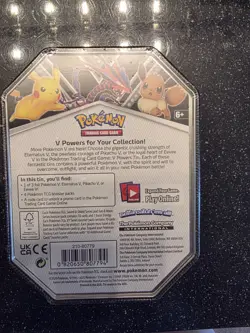 Pokemon TCG V-Powers Eevee Tin Factory Sealed - 🔥4 Sealed Packs & Promo - Image 2