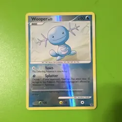 Nintendo Pokemon TCG Wooper 118/130 Diamond & Pearl Reverse Holo Common 2007 Eng - Image 1