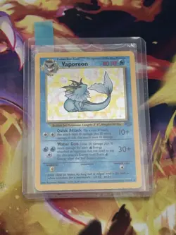 Pokemon TCG Vaporeon Base Set Holo 12/64 Unlimited Jungle Set NM/LP - Image 3