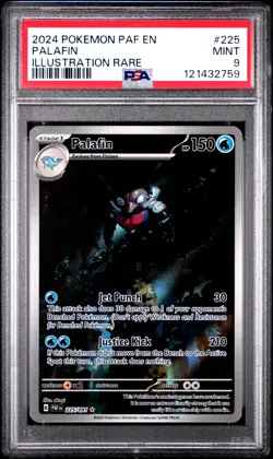 2024 POKEMON PAF EN-PALDEAN FATES | ILLUSTRATION RARE #225 PALAFIN PSA 9 - Image 1