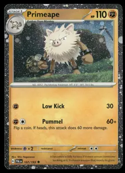 Primeape 107/193 (Cosmos Holo) Uncommon Paldea Evolved Pokemon Near Mint - Image 1