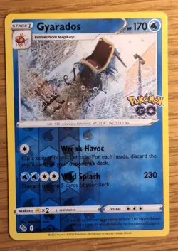 Pokemon TCG Blastoise Pokemon Go 017/078 Reverse Holo And Gyarados Rare Bundle - Image 3
