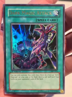 Dark Magic Attack AST-095 Ultra Rare 1st Edition Moderate Play Yugioh - Image 1