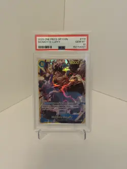 2025 ONE PIECE OP11-A FIST OF DIVINE SPEED #118 MONKEY D. LUFFY PSA 10 - Image 1