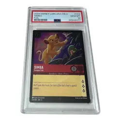 2024 Disney Lorcana EN 3 Foil Simba Scrappy Cub #123 PSA 10 - Image 1