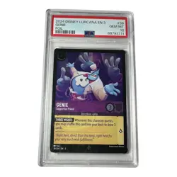 2024 Disney Lorcana EN 3 Foil Genie Supportive Friend #38 PSA 10 Gem Mint - Image 1
