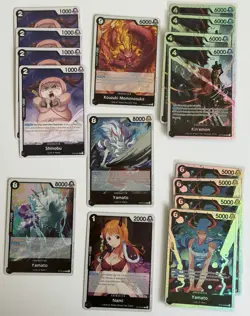 OP16 One Piece Card Game 16 Card Lot English Black deck play set Yamato SR - Image 1