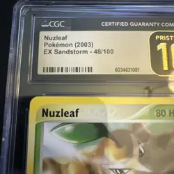 Nuzleaf 2003 Pokemon Ex Sandstorn 48/100 CGC 10 Pristine - Image 2