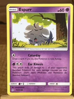 Pokemon TCG Espurr 79/214 Unbroken Bonds Common - Image 1