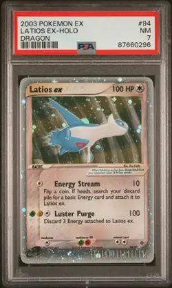 PSA 7 Pokemon TCG EX Dragon Latios ex Holo #94/97 - Image 1