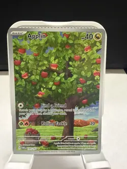 Pokemon TCG Applin 185/167 Twilight Masquerade Illustration Rare - Image 1