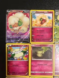 x12 Cottonee Whimsicott Pokemon Fairy lot v Ex Holo Rare Fairy Cute Collection - Image 2