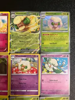 x12 Cottonee Whimsicott Pokemon Fairy lot v Ex Holo Rare Fairy Cute Collection - Image 3