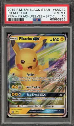 Pokemon Pikachu GX Pikachu/Eevee Special Coll. Black Star Promo SM232 PSA 10 - Image 1