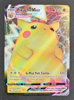 FAT Pikachu VMAX Holo Ultra Rare SWSH04: Vivid Voltage 044/185 NM Pokemon - Image 1