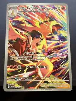 Pokemon TCG Ethan's Typhlosion 190/182 SV10 Illus Rare Holo Full Art - Image 1