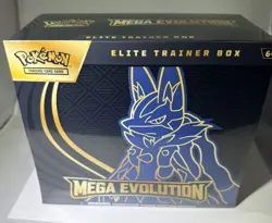 Pokemon TCG Mega Evolution Elite Trainer Box FACTORY SEALED (Lucario) ship today - Image 1