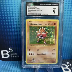 Pokemon TCG Hitmonchan CGC 9 Holo Rare Evolutions 62/108 90 HP English - Image 1